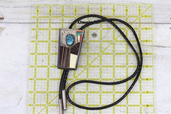 Important Vintage Native American Navajo Richard Tsosie Sterling Silver Bolo Tie Old Important Vintage Native American Navajo Richard Tsosie Sterling Silver Bolo Tie Old