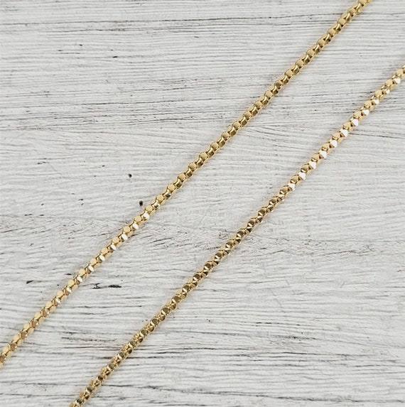 Vintage 14K Yellow Gold 1.9mm Popcorn Chain Link … - image 1