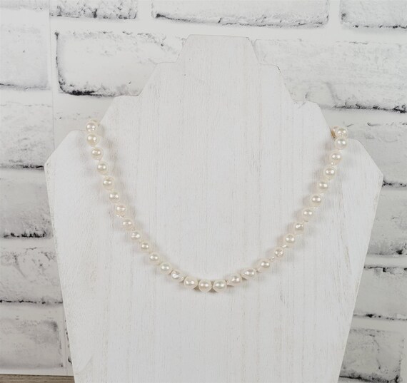 Vintage Gump's Baroque Pearl Necklace 17.5" Stran… - image 8