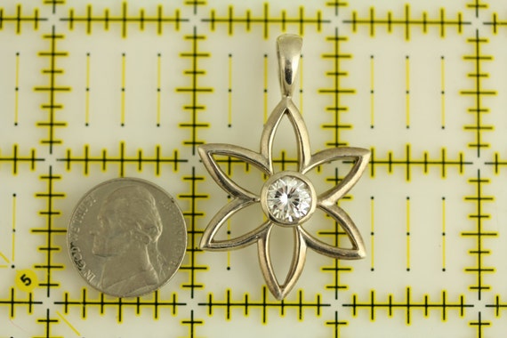 Silpada Flower CZ Sterling Silver Pendant Open wo… - image 4