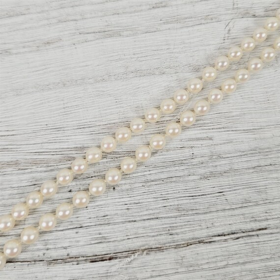 Vintage Graduated Pearl Necklace 16.5" 14K Gold F… - image 1