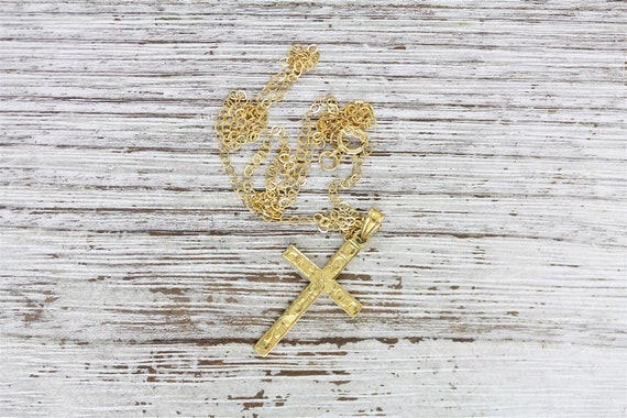 Art Deco Binder Bros Flower Cross 10K Yellow Gold… - image 6