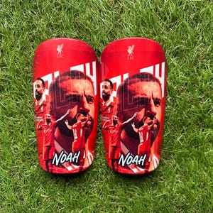 Custom shin pads, Personalised shin pads, soccer gift kids football gift, customised shinpads Adults