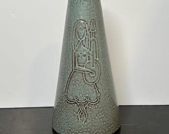 Vintage Knabstrup Pottery Vase, Piotr Baro Bolero Series, Danish