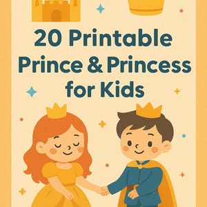 20 Printable Prince and Princess Coloring Pages for Kids – Royal, Fairy Tale Coloring Book