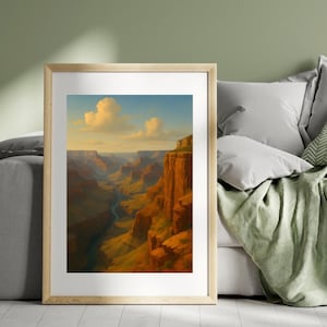 Grand Canyon Sunset – Digital Oil Painting Print