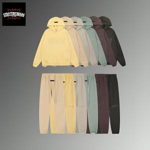 Essentials Fear of God Tracksuit Set – Hoodie & Sweatpants and Handmade Cotton Sweatshirt Unisex Pullover