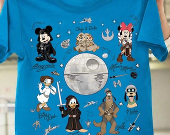Disney Star Wars Mickey and Friends Signature Png, Star Wars Hollywood Studios Trip, May The 4th Be With You, Princess Leia Han Solo Png