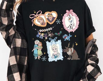 Disney Frozen Coquette Bows Watercolor Png, Disney Olaf and Sven Png,Disney Magic Kingdom Png,Disneyland Frozen Png,Disney Elsa and Anna Png