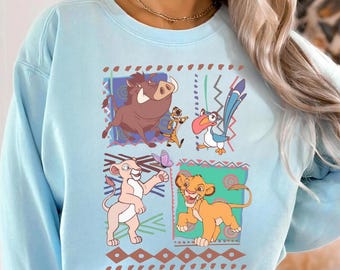 Retro 90s Disney Animal Kingdom Lion King PNG, Timon Pumbaa Hakuna Matata Design, Kid Toddler Gift, Family Trip Digital Download