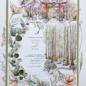 Reserved for Cco/Venue Painting Unframed/11x14/Venue Art/Venue Keepsake/Invitation Keepsake/Wedding Gift Idea/Venue Sketch/Wedding Gift