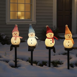 Christmas Snowman Solar Lights – Outdoor Garden Decorations image 1