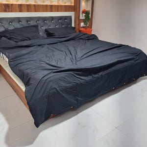 Soft Washed Cotton Duvet Cover, Cotton Bedding Set, King Duvet Cover, Natural Cotton Duvet Cover Set, Premium Cotton 4 Pc Bedding Set