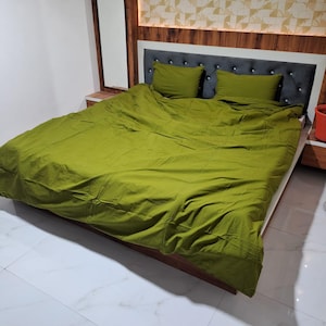 Turkish Cotton Muslin Duvet Set, %100 Cotton Bedding Set, King Size Bed Linen Set, Cotton Quılt and Pillow Cover, King Size Comforter Set