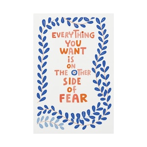 Inspirational Wandkunst, Motivationsleinwand Dekor, Hausdekoration, Geschenk für Motivation, Positive Affirmation Kunst, Überwindung