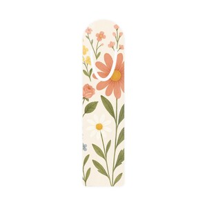 Whimsical Wildflower Botanical Bookmark, Aesthetic Floral Design for Book Lovers, Gifts & Journaling