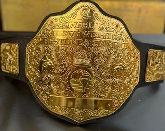Cinturón de campeonato mundial de peso pesado de oro grande, título de lucha libre, tallas 2 mm/6 mm