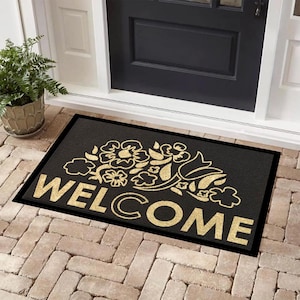 Welcome Flower Mats,Welcome,Doormat,Outdoor Mat,Door Entrance Mat,Durable Mat,Personalized Mats,Area Mats,Housewarming Gift,Party,Home Gifts