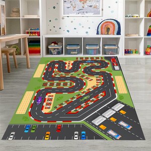 City Road Ultra Soft Kids Play Rug, Road Map Kids Rug, Rug For Kids Room, Playground Rug, Nursery Rug, Nursery Decor, with pillowcase gift