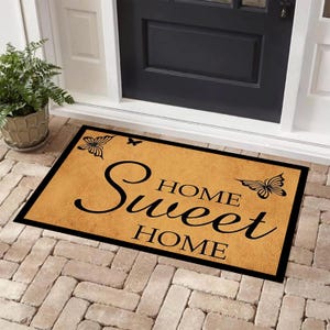 Home Sweet Home Doormat,Welcome Doormat,Doormat, Welcome Mat,Funny Door Mat,Funny Farmhouse Outdoor Rug, Custom Doormat, Housewarming Gift