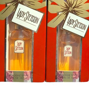 Vintage Lady Stetson Cologne Spray Coty Two Bottle Set 0.5 oz & 0.375 oz image 2