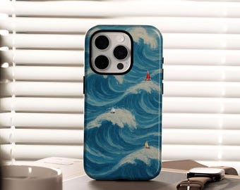 Great Wave iPhone Tough Case – Von japanischer Kunst inspirierte Hülle, für iPhone 17/16/15/14/13/12+ Pro Max und Samsung S25/S24/S23/S22 Ultra.