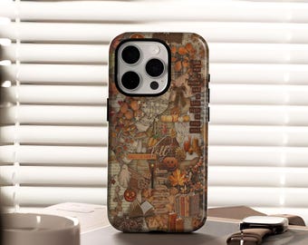 Halloween Phone Case,Spooky Collage Horror Aesthetic Cover with iPhone 17 16 15 14 13 12 Plus Pro Max Samsung S25 S24 S23 S22 Ultra