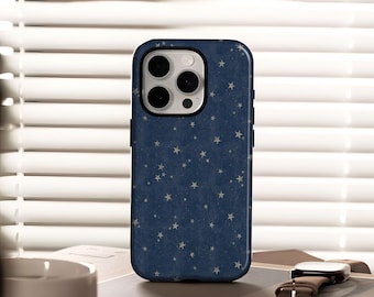 Starry Sky Phone Case, Deep Blue Night Sky Case, Compatible with iPhone 17/16/15/14/13/12/11 Pro Max and Samsung S25/S24/S23/S22 Plus Ultra.