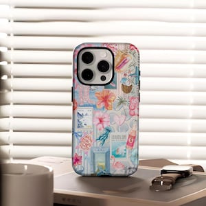 Beachy Blue Coquette Coastal Collage Preppy Cute Aesthetic Case, , for iPhone 17 16 15 14 13 12 Plus Pro Max Samsung S25 S24 S23 S22 Ultra