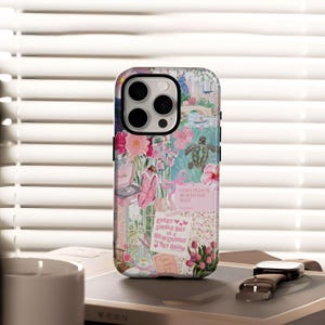 Cute Spring Pastel Jesus God Bible Verse Phone Cover, with iPhone 17, 16, 15, 14, 13, 12, Plus, Pro Max, Samsung S25, S24, S23, S22 Ultra
