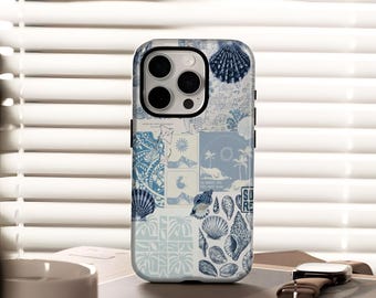 Küsten Enkelin Ästhetische Preppy Shell Strand Tropisch Fall für iPhone 17 16 15 14 13 12 Plus Pro Max Samsung S25 S24 S23 S22 Ultra