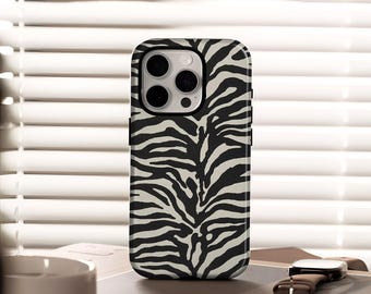 Zebra Print Handy-Schutzhülle Stilvoller Animal Print exotisch iPhone 17, 16, 15, 14, 13, 12, Pro Max, Samsung S25, S24, S23, S22 Ultra.
