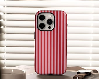Color Striped Case, Retro Minimalist Aesthetic Lines,  with iPhone 17, 16, 15, 14, 13, 12, Plus, Pro Max, Samsung S25, S24, S23, S22 Ultra