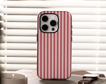 Color Striped Phone Case, Retro Minimalist Aesthetic Lines, with iPhone 17 16 15 14 13 12 Plus Pro Max Samsung S25 S24 S23 S22 Ultra