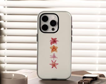Floral Handyhülle, Sommer Blumen, Minimalist Hülle mit iPhone 17, 16, 15, 14, 13, 12, Plus, Pro Max und Samsung S25, S24, S23, S22 Ultra