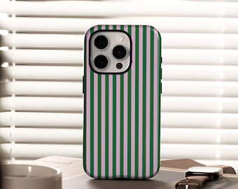 Gestreepte telefoonhoes, minimalistisch esthetische hoes met iPhone 17, 16, 15, 14, 13, 12, 11, Pro Max, Samsung Galaxy S23, S22, S21, S20 Ultra.