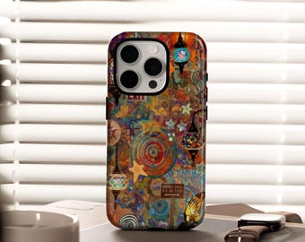 Retro Whimsy Artistic Collage Phone Cases, Star Case, with iPhone 17/16/15/14/13/12/11 Pro Max/Mini and Samsung Galaxy S20/S22/S23 Ultra.
