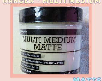 Ranger Multi Medium Matte 3.8 fl oz (113ml) – Acid-Free, Non-Toxic Adhesive & Sealant – Brand New