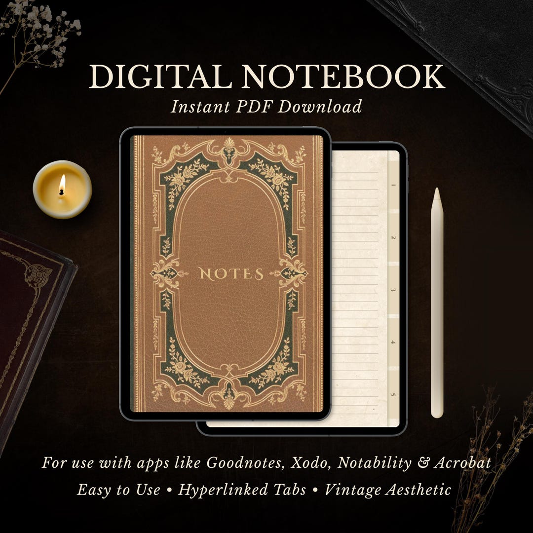 Digital Notebook PDF, Hyperlinked Tabs for Goodnotes & Notability ...