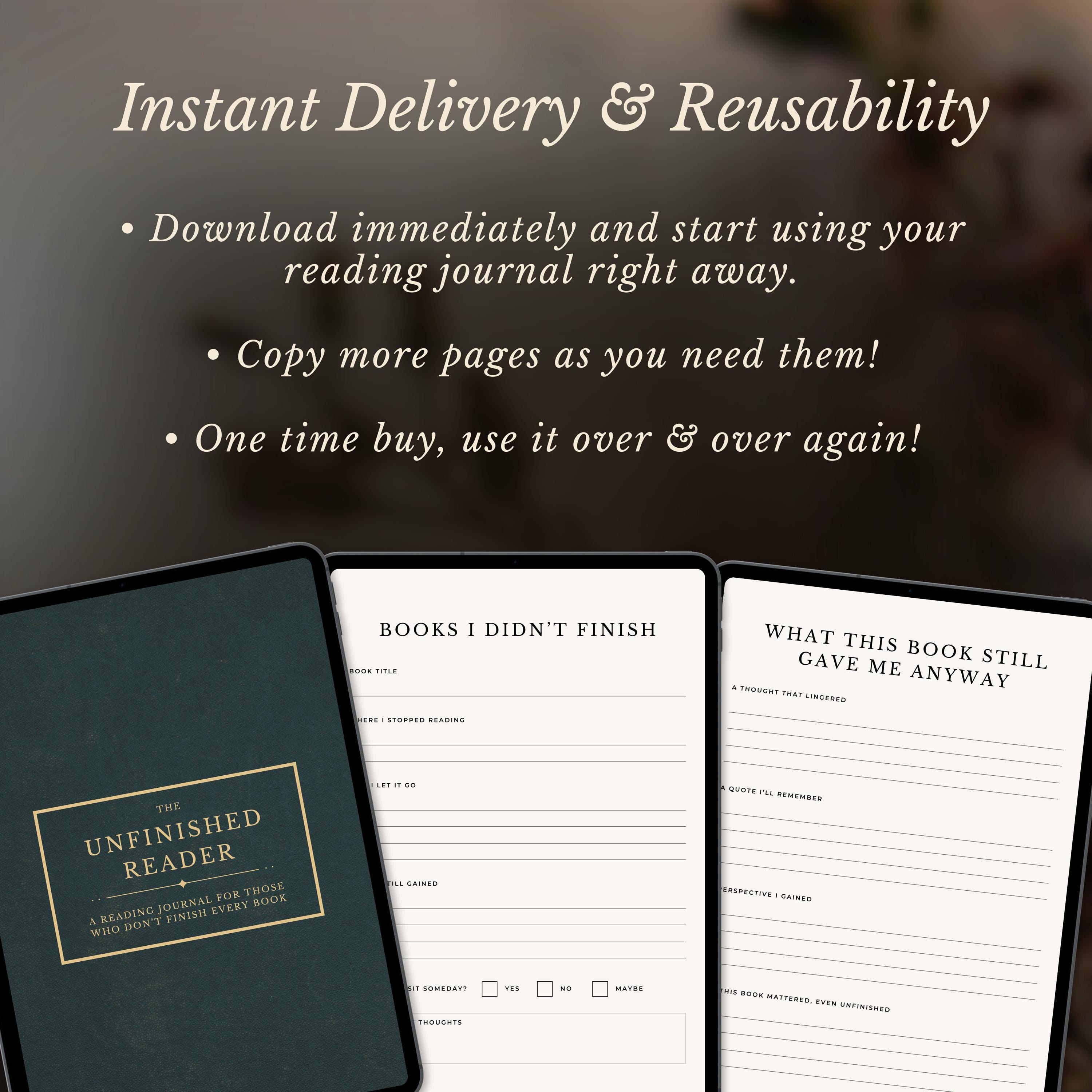The Unfinished Reader | A Reading Journal for People Who Don’t Finish ...