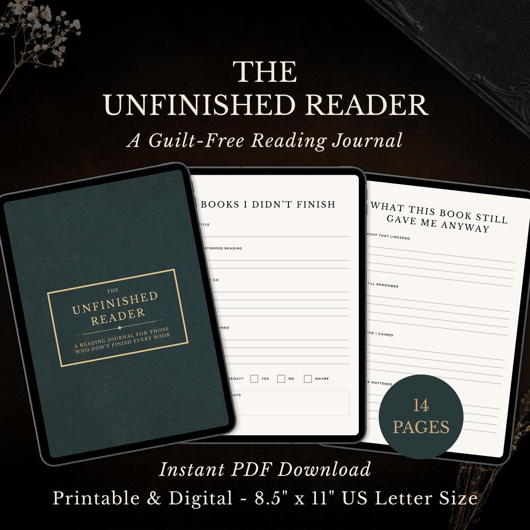 The Unfinished Reader | A Reading Journal for People Who Don’t Finish ...