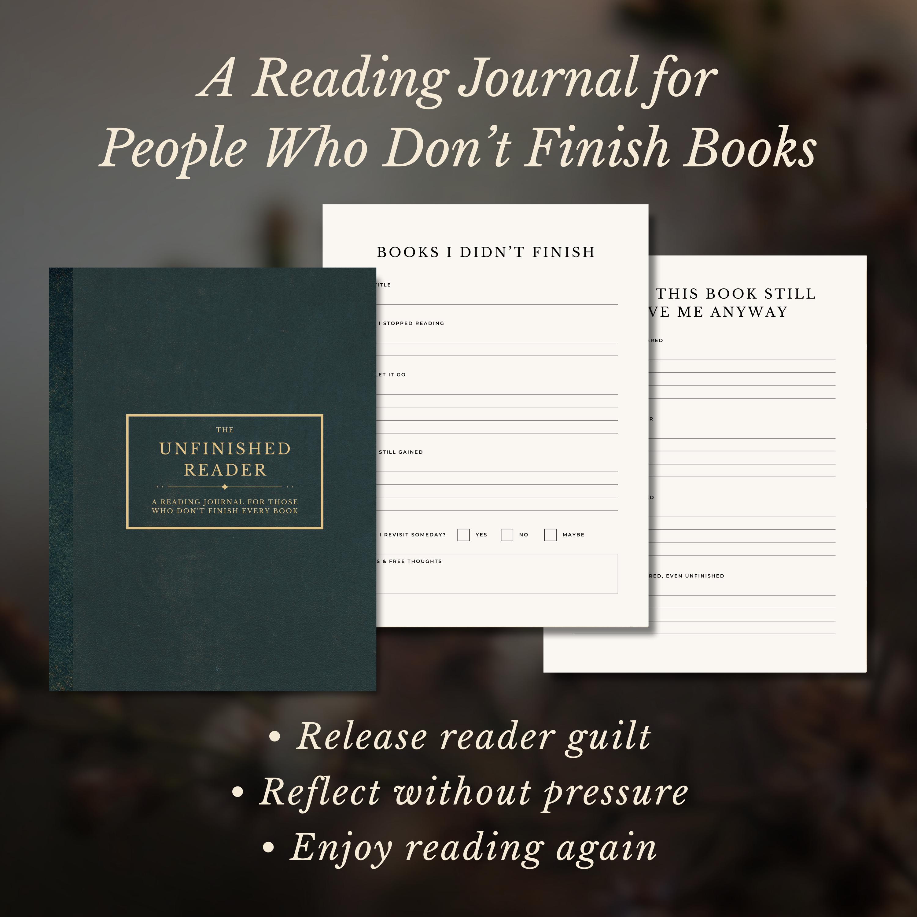 The Unfinished Reader | A Reading Journal for People Who Don’t Finish ...