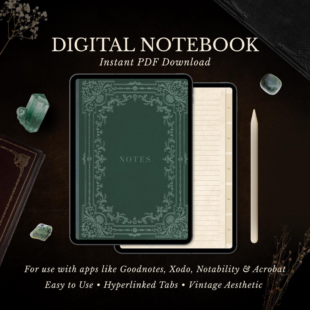 Digital Notebook PDF, Hyperlinked Tabs for Goodnotes & Notability ...