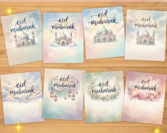 Eid Money Card Holder Printable | Minimal Elegant Eid Cash Gift Card | 4x5 Size | A4 & US Letter | Digital Download