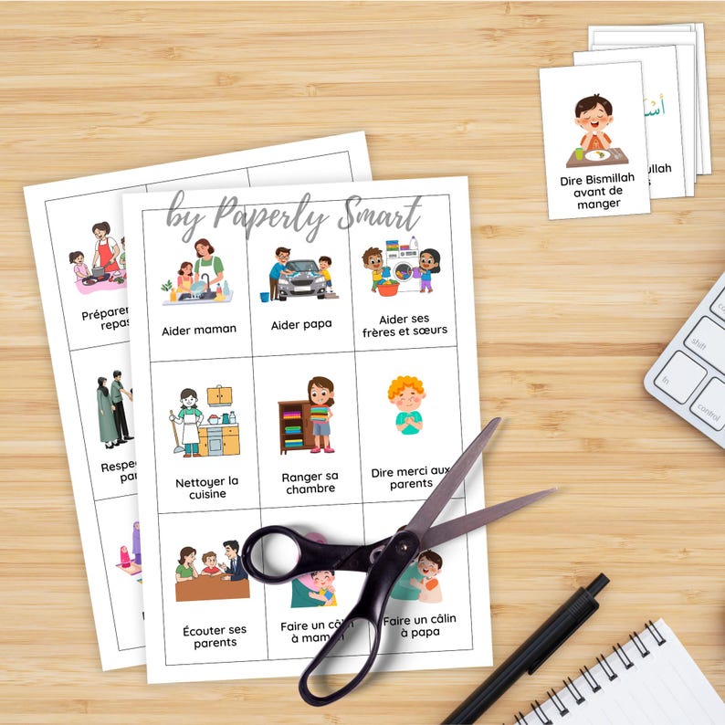 Cartes Bonnes Actions Ramadan Enfant | 62 Activités Islamiques | Calendrier Avent Ramadan | PDF à Imprimer image 4