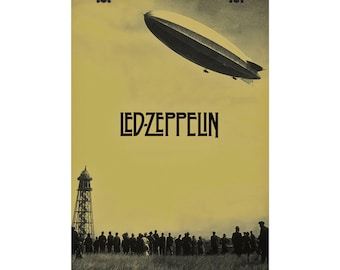 Plakat Vintage LED Zeppelin – Pamiątki zespołu rockowego