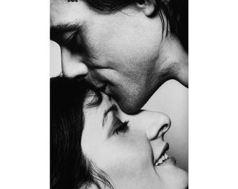 Marina Abramovic i Ulay – Portret – Sztuka ścienna, Dekoracja muzyczna w stylu retro vintage, Pamiątki zespołu, Prezent dla miłośnika muzyki