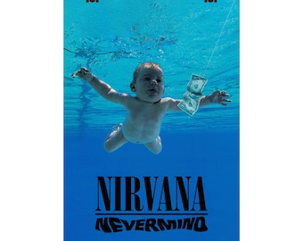 Plakat Nirvana Nevermind – wystrój w stylu vintage z muzyką rockową