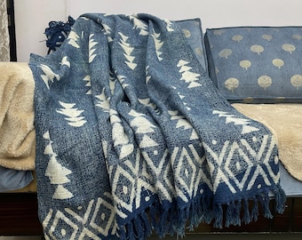 Handgemachte Chenille grobstrick Decke: Kuschelige Decke