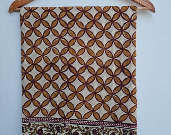 Hand Block Print Cotton Sarong: Bohemian Beach Cover-Up